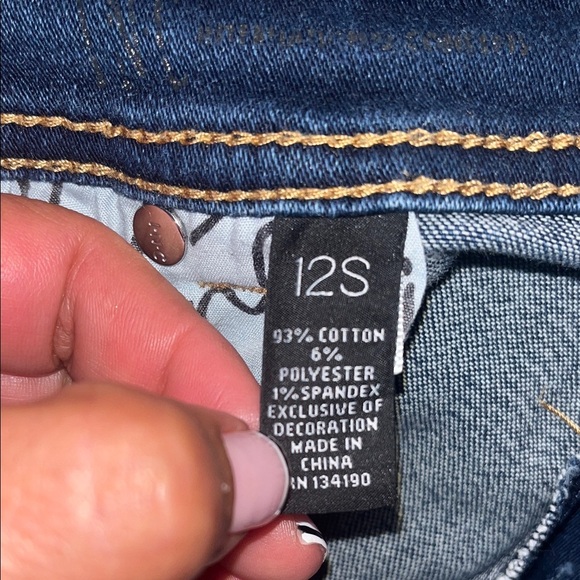 INC SKINNY LEG REGULAR FIT SIZE 12S Blue Denim Jeans - Picture 7 of 8